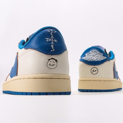 Air Jordan 1 Low Fragment Design x Sail Military Blue